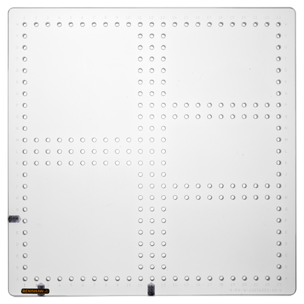 Akrylátová upínací deska s více průhledy se závitovými otvory M4, 11,7 mm × 250 mm × 250 mm