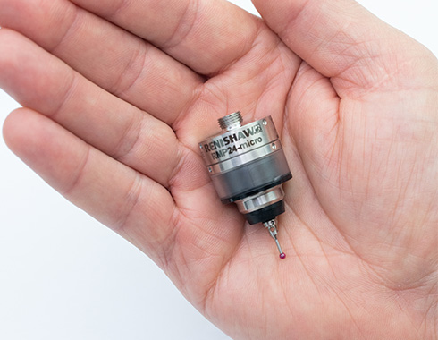 RMP24-micro - the world's smallest machine tool probe in the palm of a hand