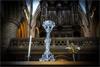 3D printed replica candlestick at Gloucester Cathedral