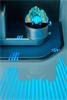 Blue light scanner scanning tooth model